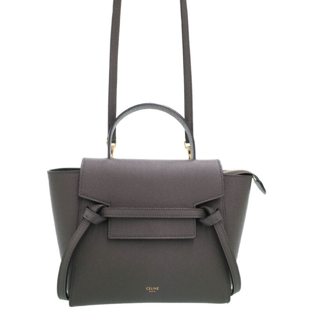 Celine Belt Bag 2way Crossbody Grained Calfskin Leather